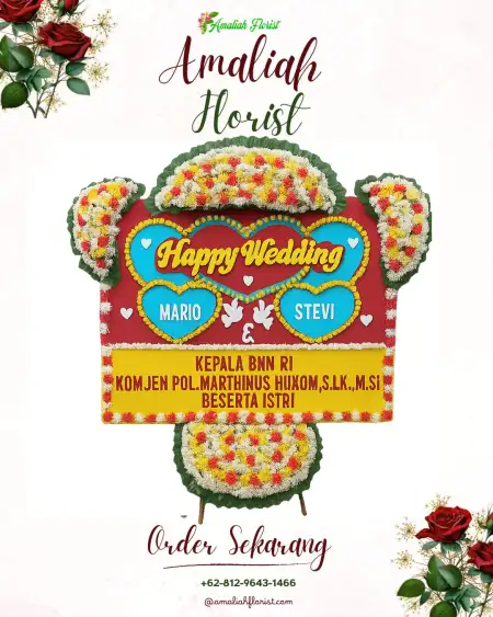 Papan Bunga Pernikahan Tangkerang Timur